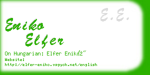 eniko elfer business card